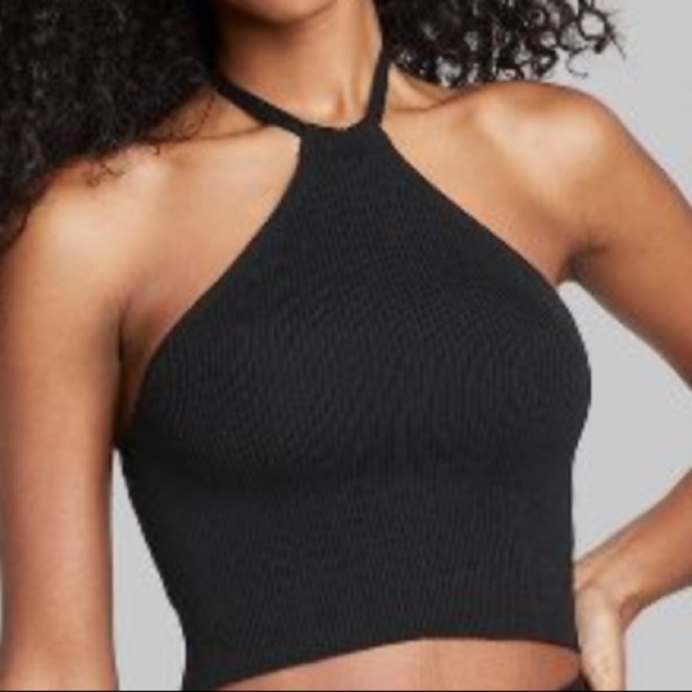 Brand new black halter top. Size XS